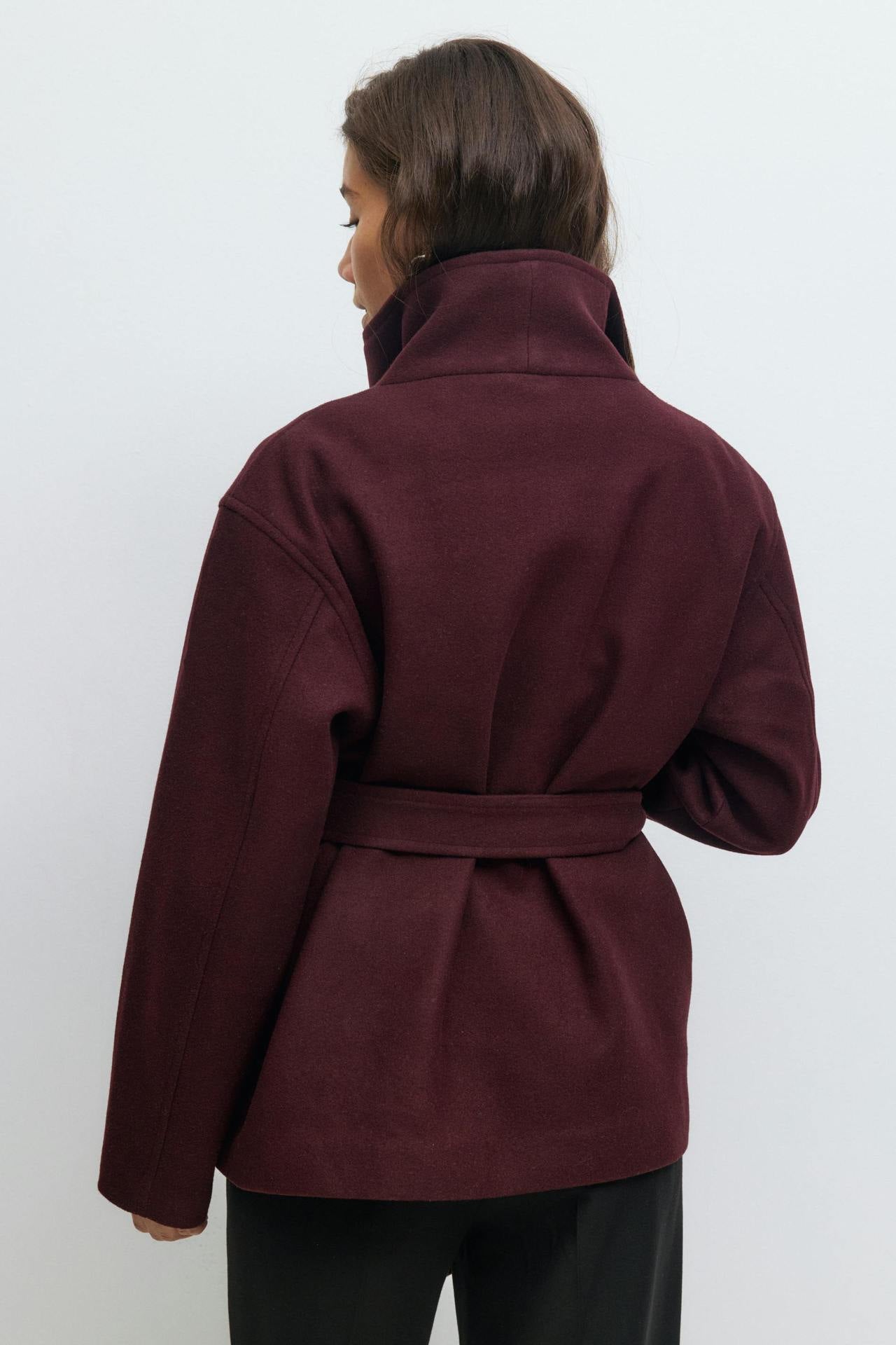 Alma Mid-Length Coat – Red