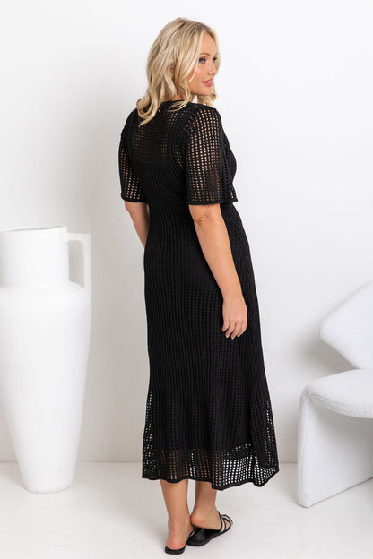ESSENTIAL - Airlie Crochet Maxi Dress - Natural