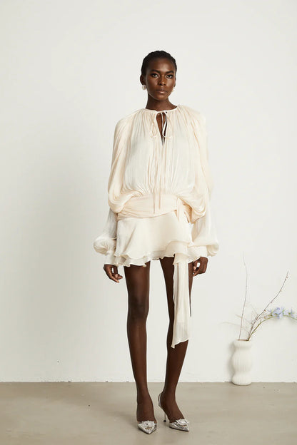 Eugénie Fully Pleated Ruffled Mini Dress