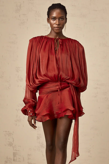 Eugénie Fully Pleated Ruffled Mini Dress