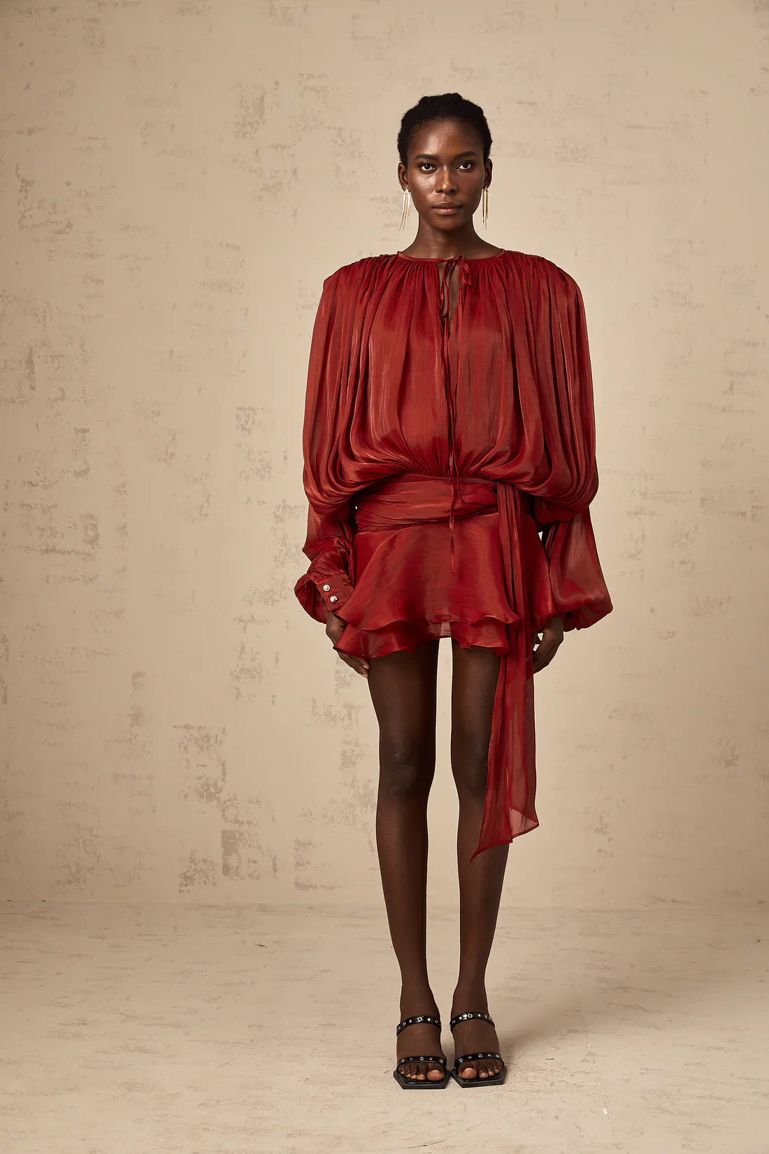 Eugénie Fully Pleated Ruffled Mini Dress