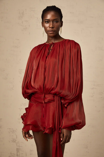 Eugénie Fully Pleated Ruffled Mini Dress