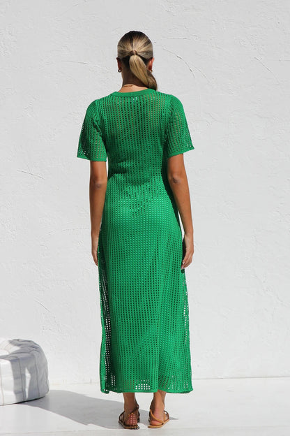 ESSENTIAL - Airlie Crochet Maxi Dress - Natural